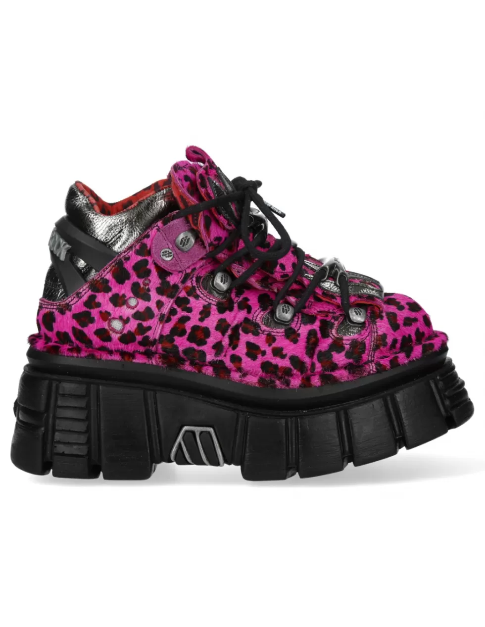 Platform | Platform*New Rock ANKLE BOOT ANIMAL PRINT TOWER WITH LACES M-MET011-C7