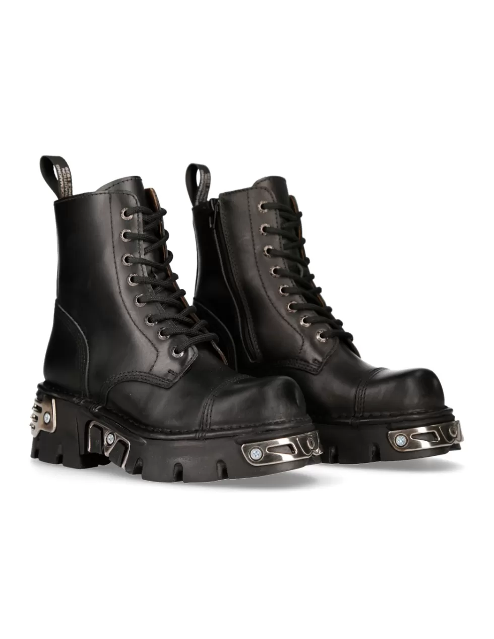 Military | Boots*New Rock ANKLE BOOT BLACK REACTOR WITH LACES M-NEWMILI083-S35