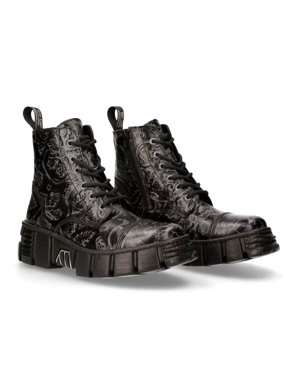 Military*New Rock ANKLE BOOT BLACK TOWER M-WALL005-V39