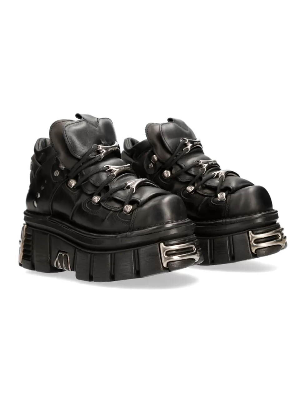 Platform | Platform*New Rock ANKLE BOOT BLACK TOWER WITH LACES M-106-S112