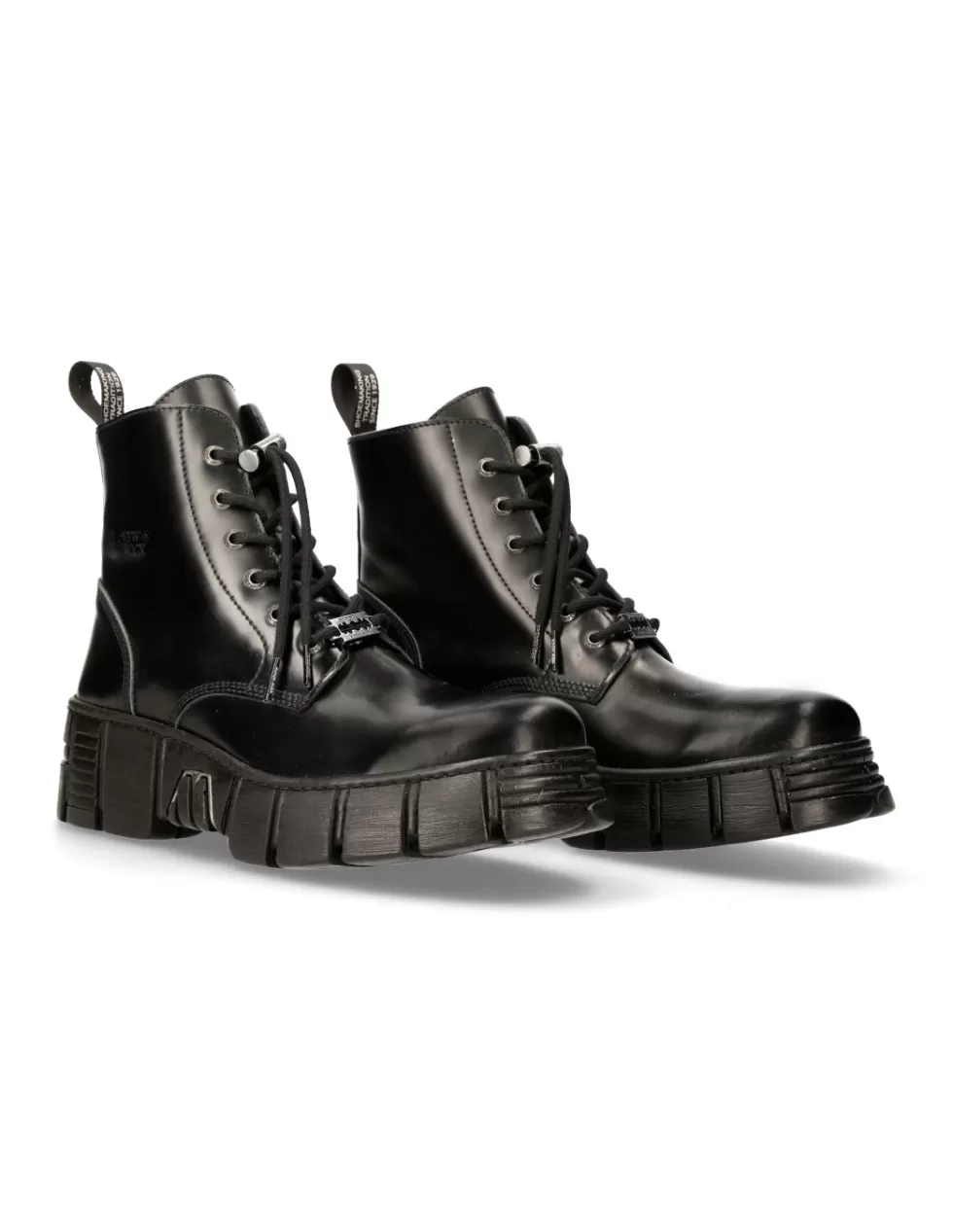 Boots | Boots*New Rock ANKLE BOOT BLACK TOWER WITH LACES M-WALL025N-C3