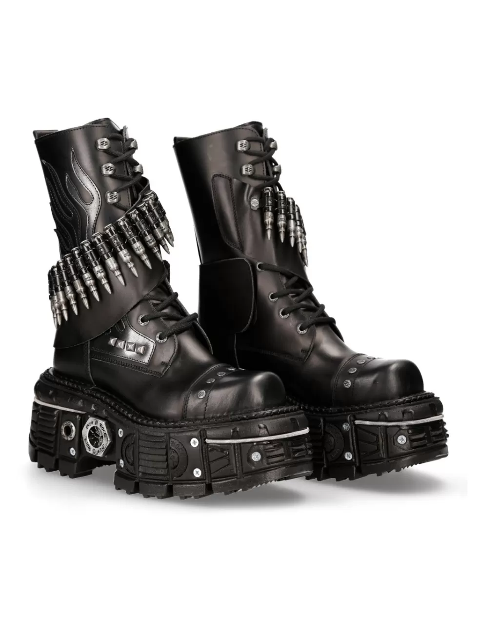 Platform | Platform*New Rock BOOT BLACK IMPERFECT WITH LACES M-297-C4