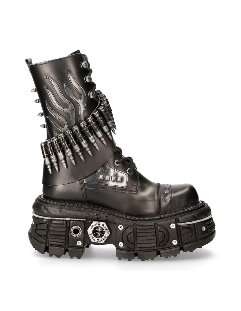 Platform | Platform*New Rock BOOT BLACK IMPERFECT WITH LACES M-297-C4