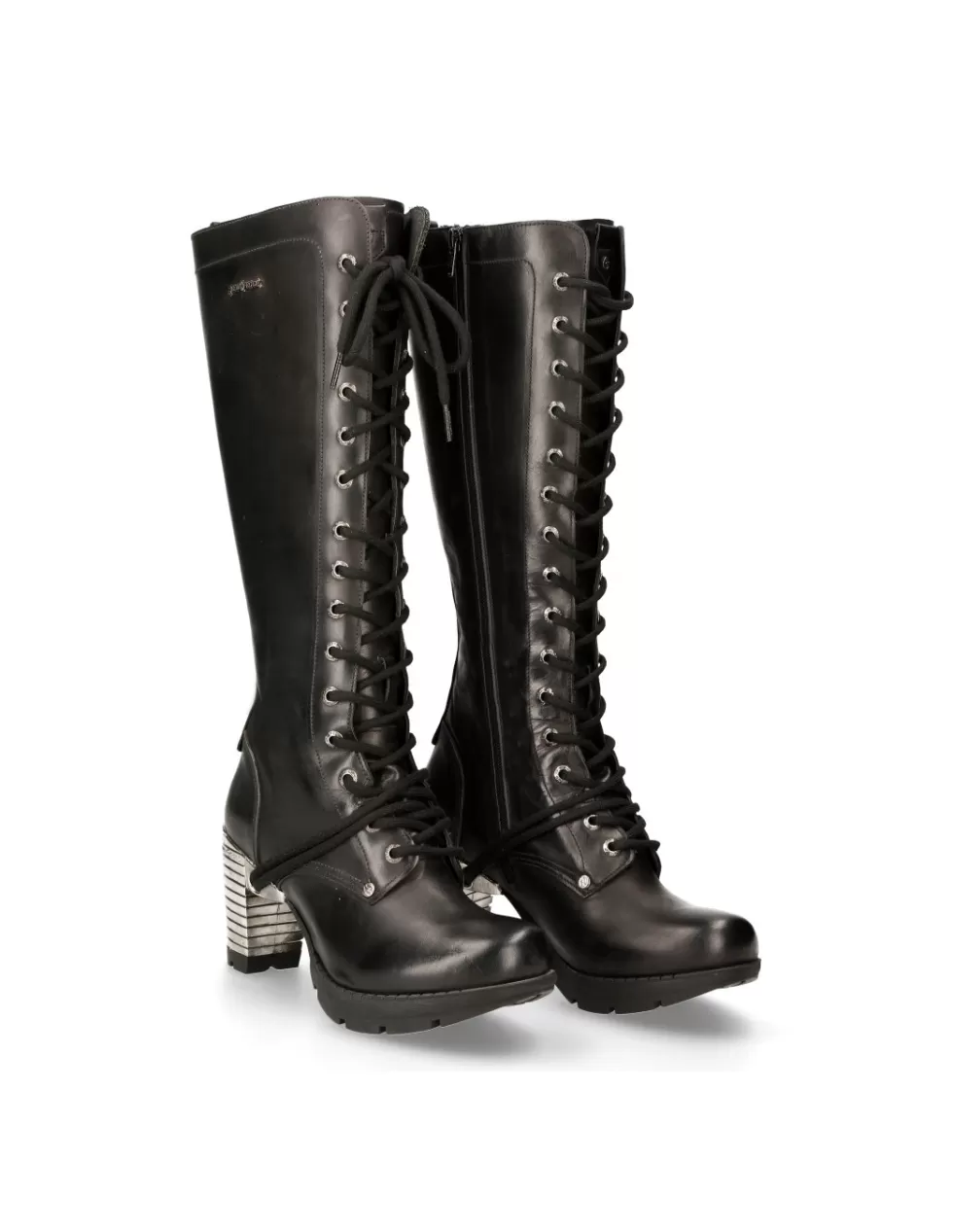 Heels | Military*New Rock HIGH BOOT BLACK TRAIL M-TR005-S1