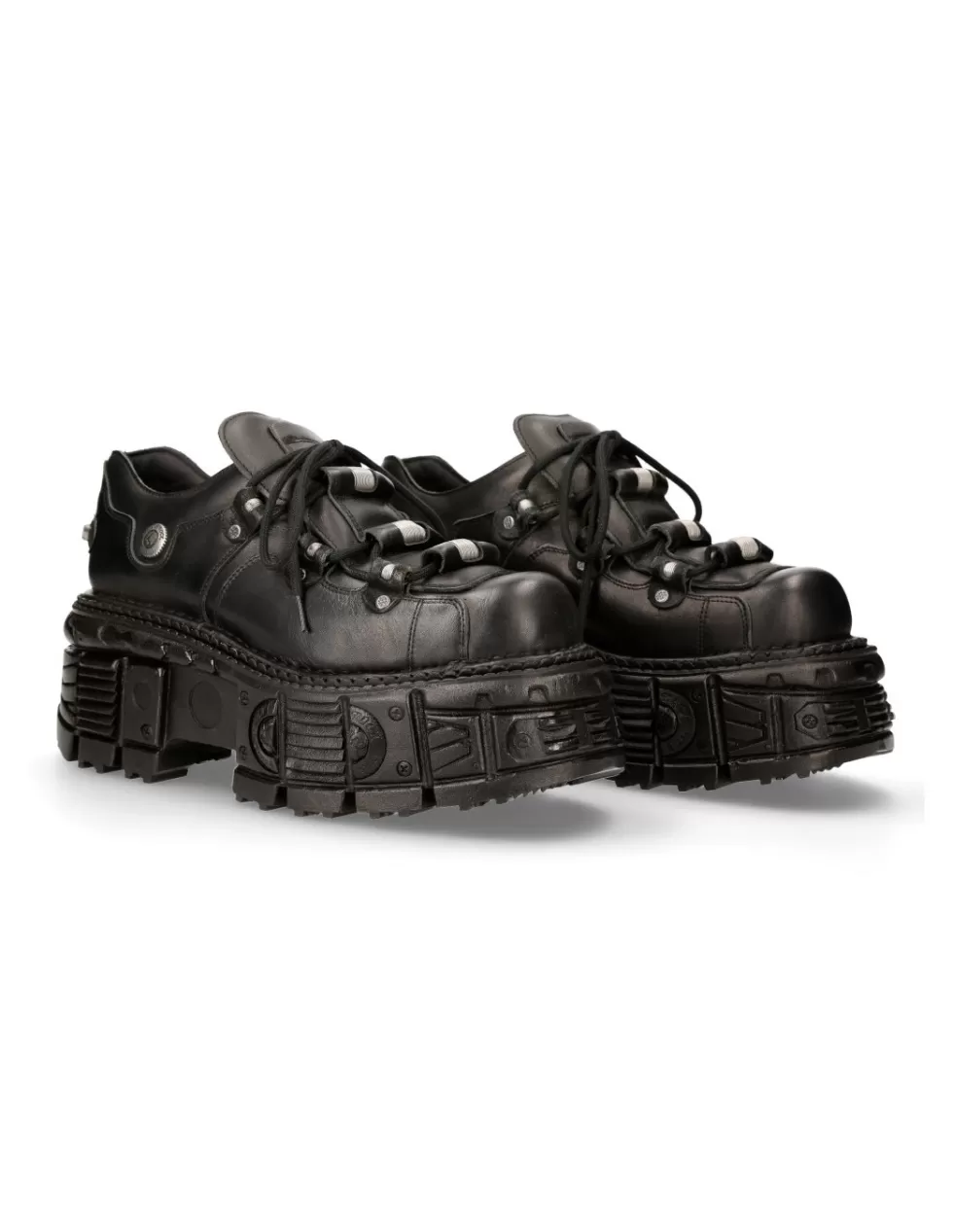 Platform | Platform*New Rock SHOE BLACK IMPERFECT WITH LACES M-233-C4