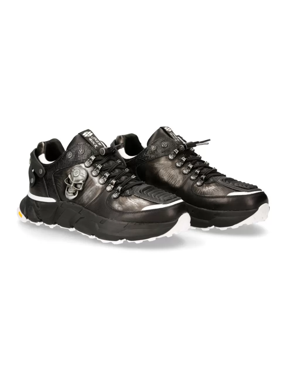 Sneakers | Sneakers*New Rock SHOE BLACK SPIDER WITH LACES M-CHRONO005-S5